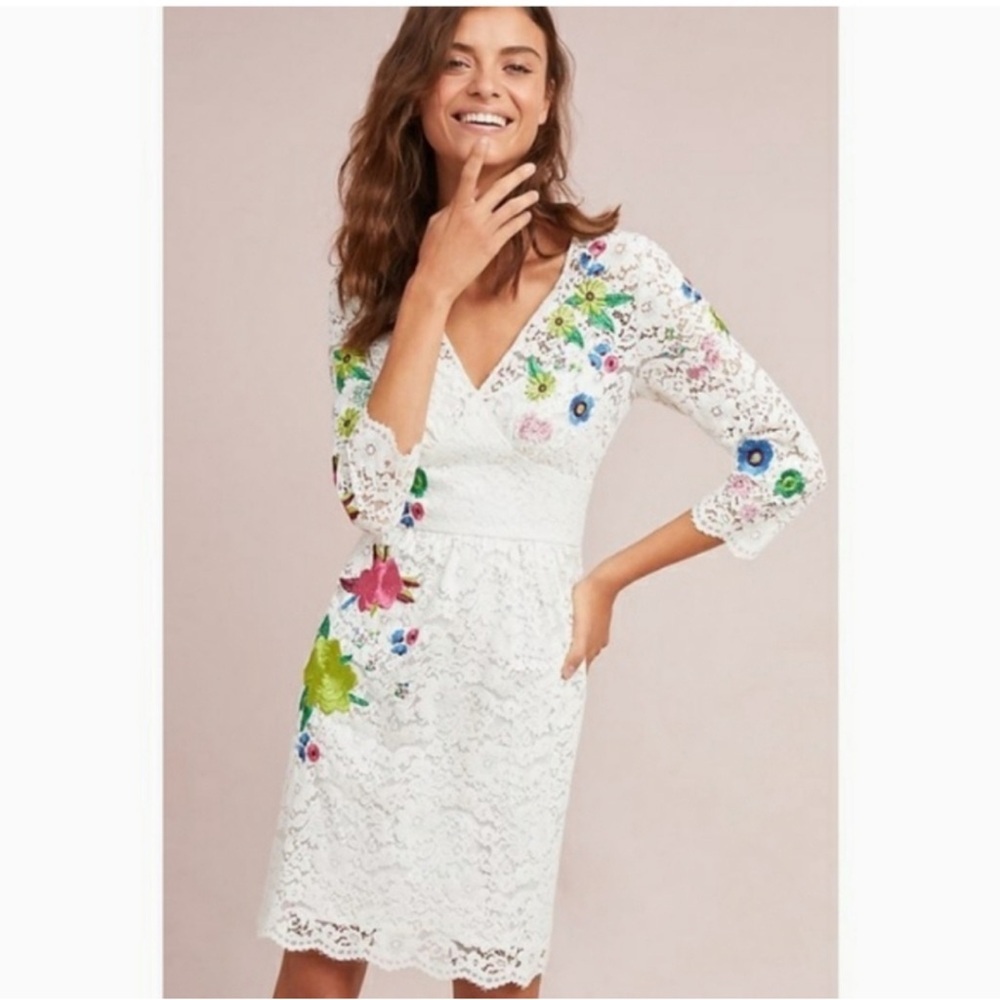 Anthropologie Adaline Lace Dress by Plenty by Tracy Reese Size 6